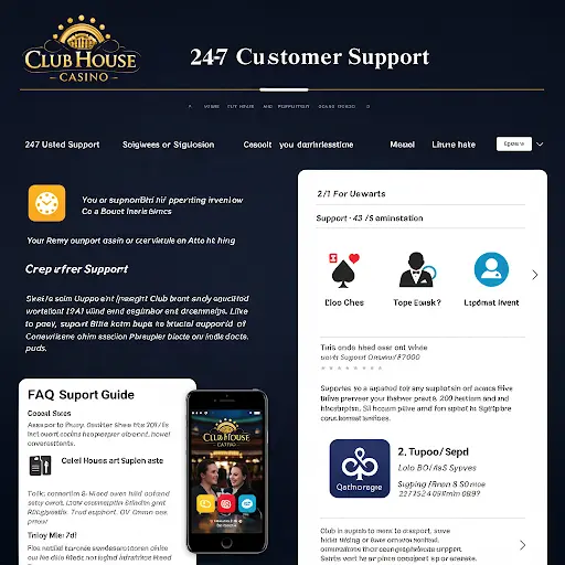 24/7 Customer Support – Club House Casino